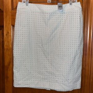 Cream eyelet look skirt